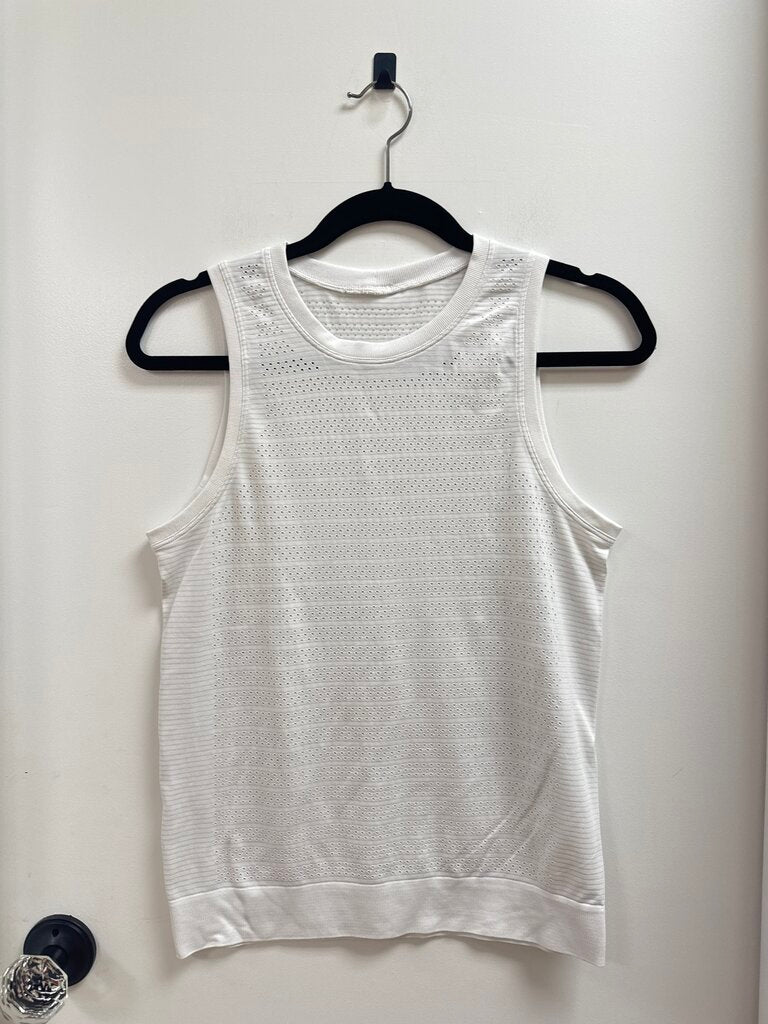 Lululemon White Perforated Tank