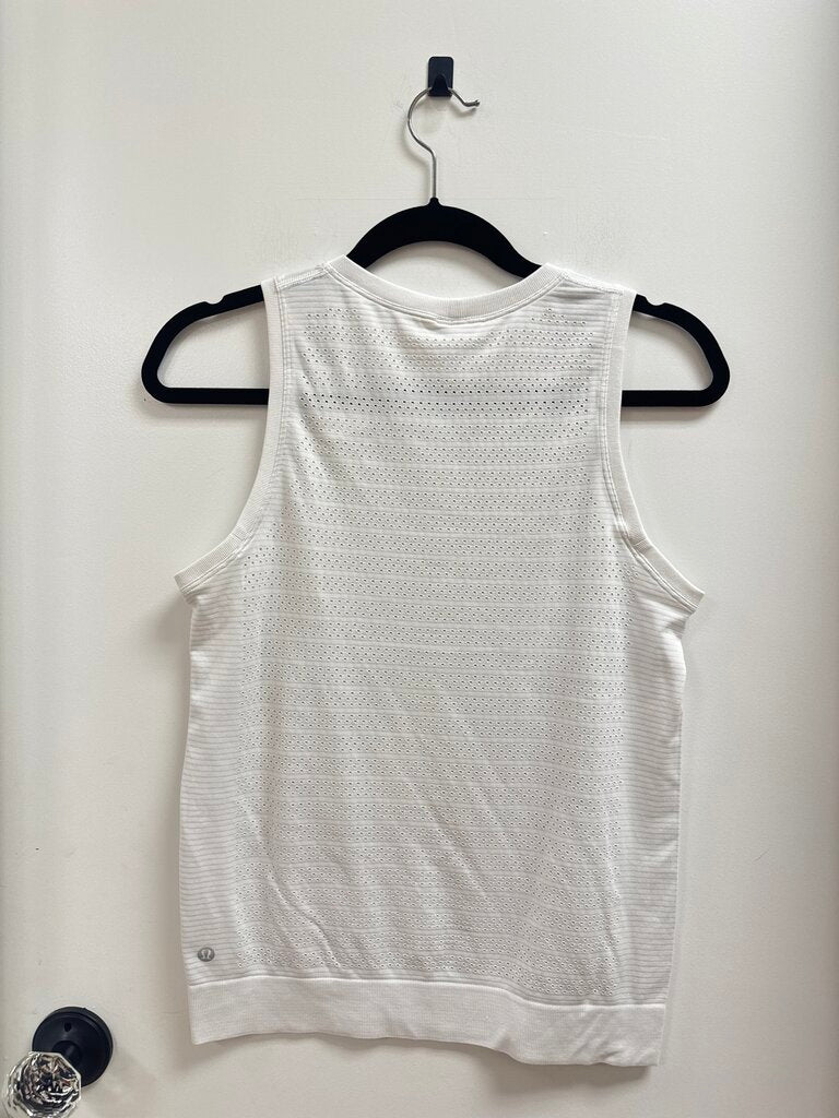 Lululemon White Perforated Tank