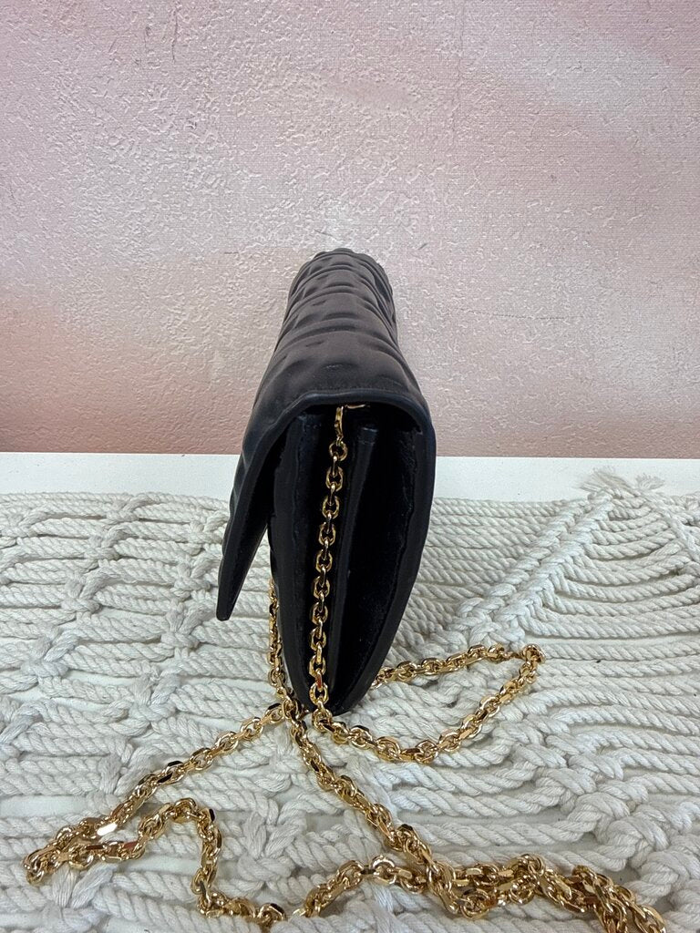 Fendi Black Logo Wallet on a Chain w/Box and Dustbag