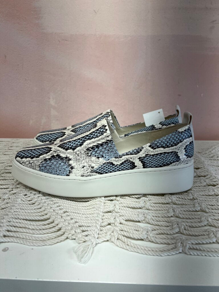Vince Blue Snake Print Pull On Sneaker w/Box