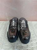 Stuart Weitzman Gunmetal Grey Loafer Mule w/Box