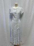 LoveShackFancy Blue Striped Maxi Dress