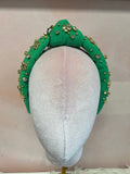 Lele Sadoughi Green Shamrock Headband w/Bag