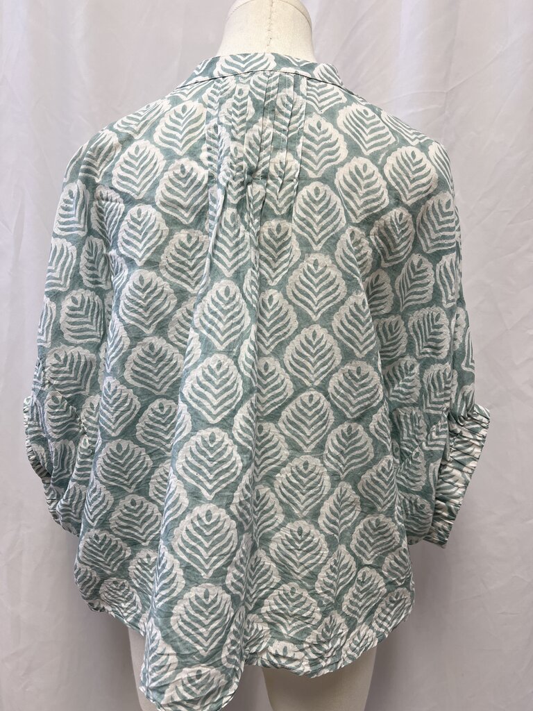 India Collection Sage Print Top