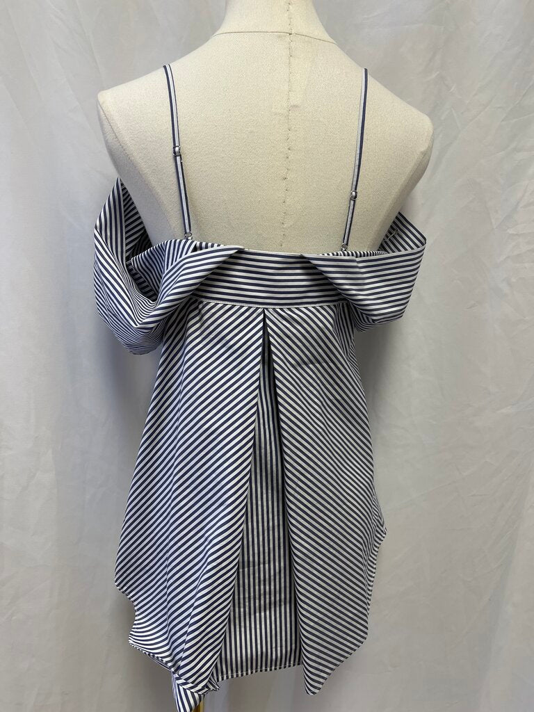 Theory Blue Striped Top