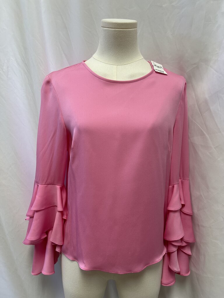 Milly Pink Ruffle Sleeve Top