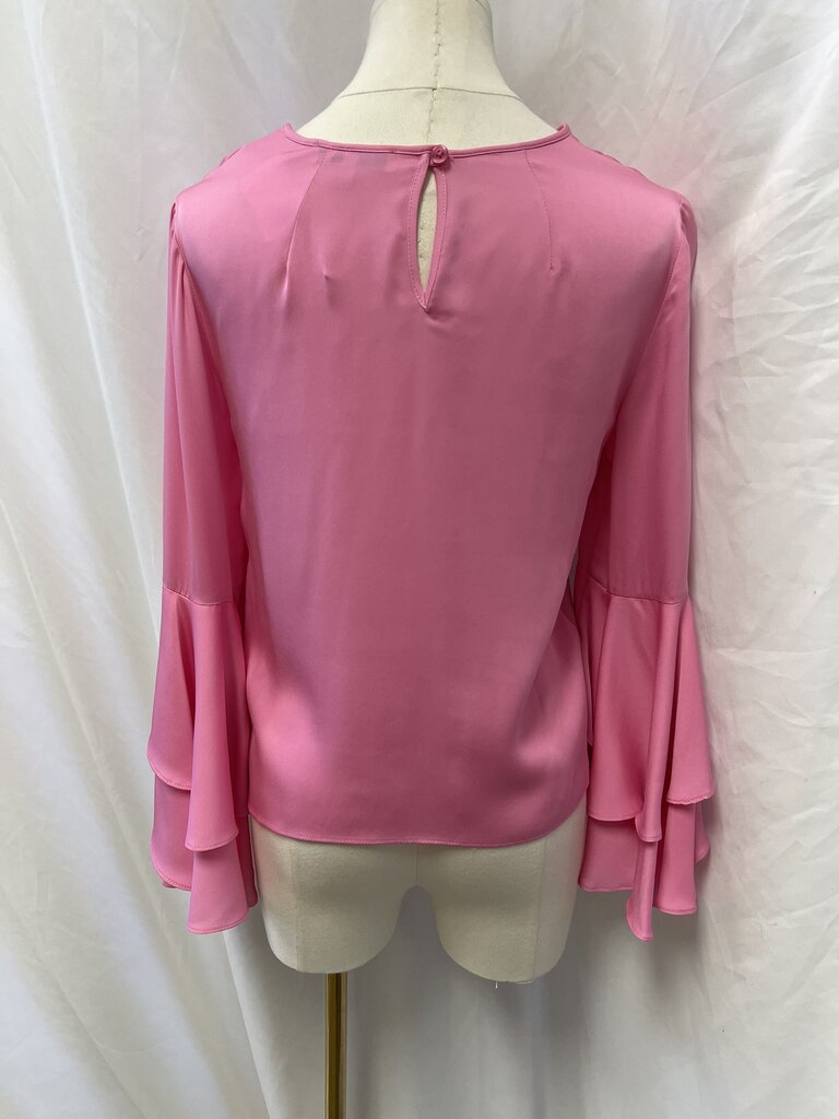 Milly Pink Ruffle Sleeve Top