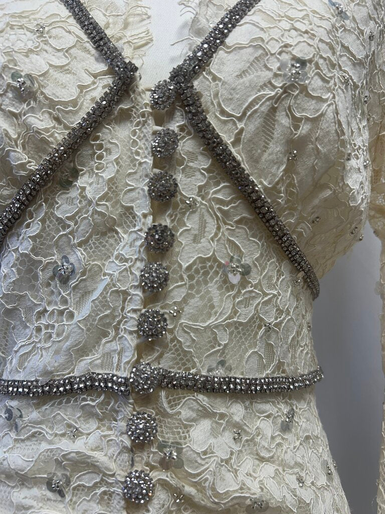 Self-Portrait White Lace Maxi Dress