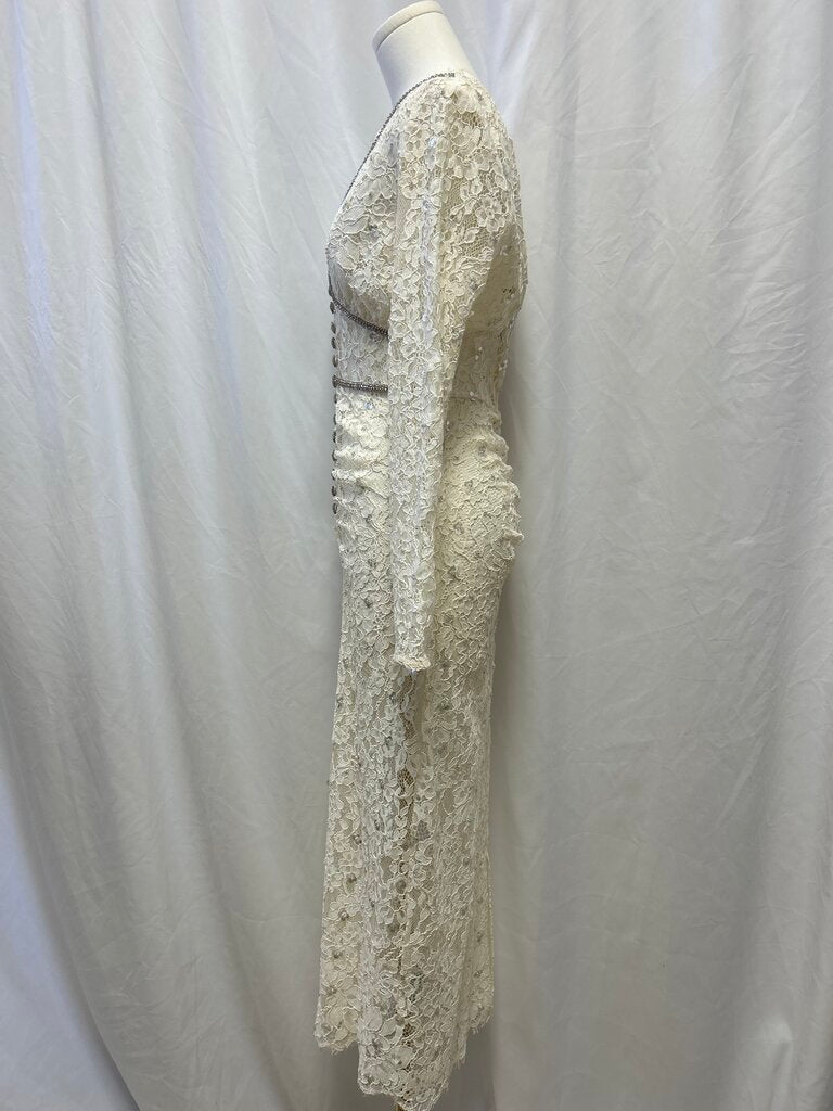 Self-Portrait White Lace Maxi Dress