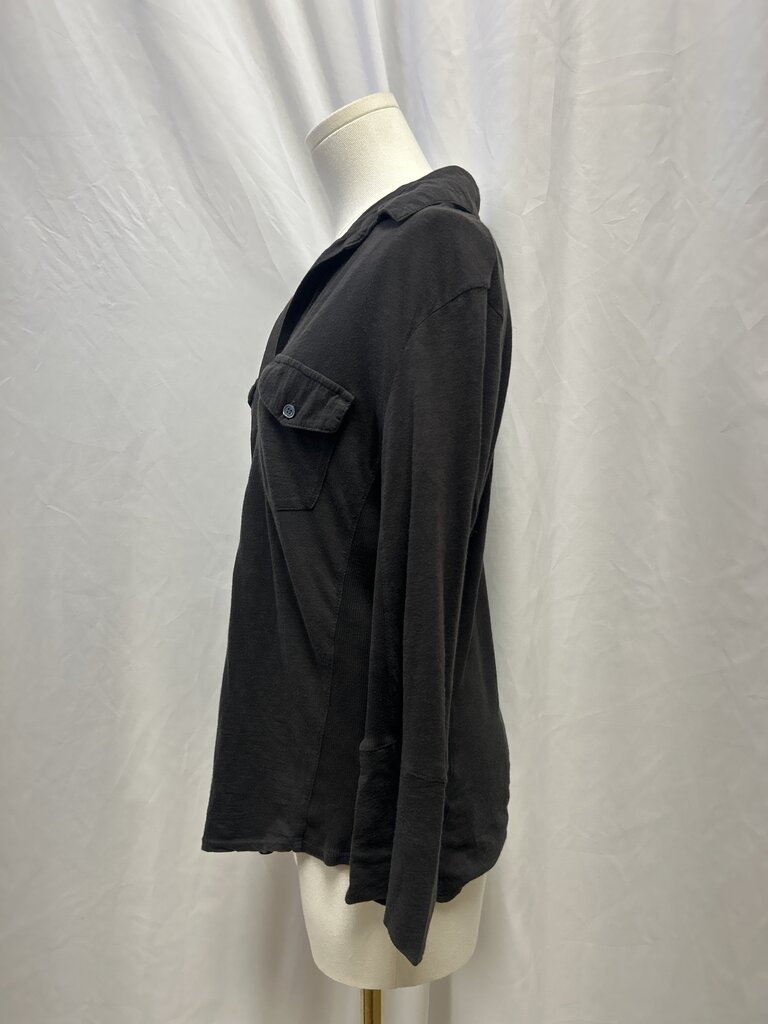 James Perse Black Button Up