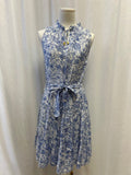 Helen Jon Blue and Whtie Floral Dress