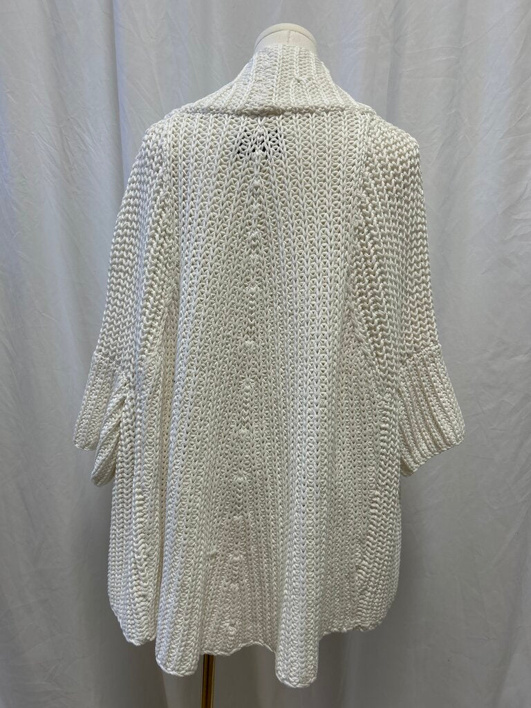 Brochu Walker Ivory Knit Chunky Cardigan