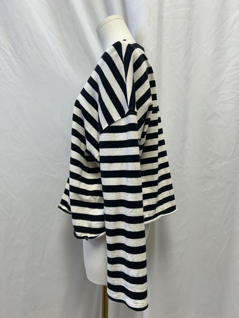 Perfectwhitetee Black and White Striped Top