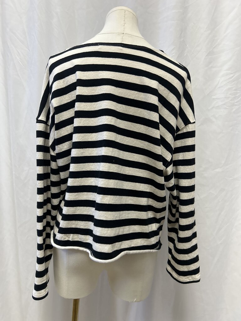 Perfectwhitetee Black and White Striped Top
