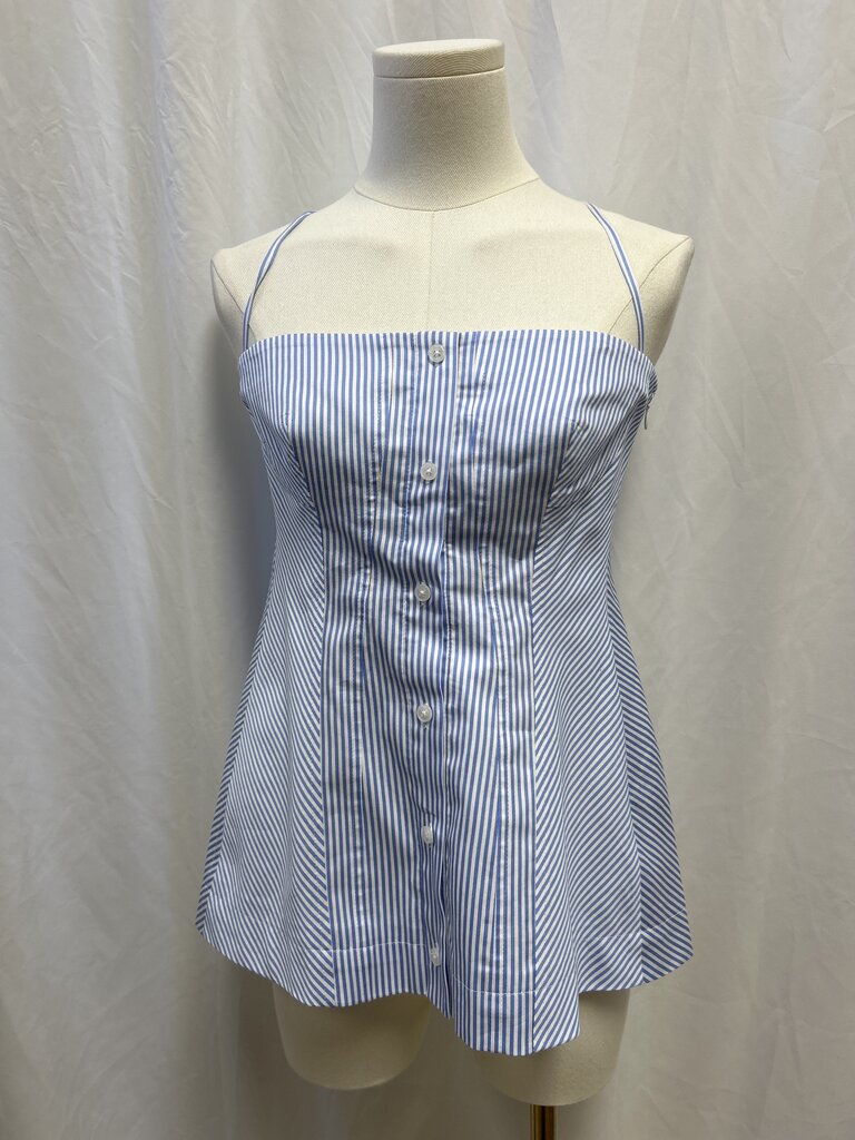Simkhai Blue Striped Top NWT
