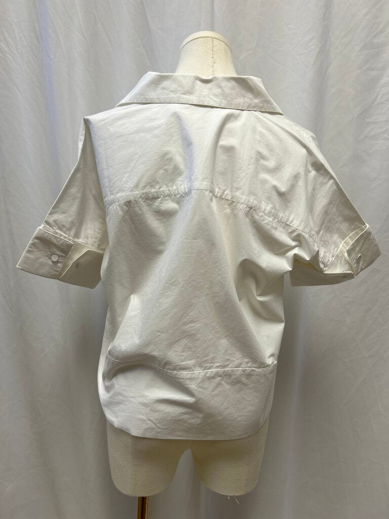 Julia Amory White Cuffed Button Up