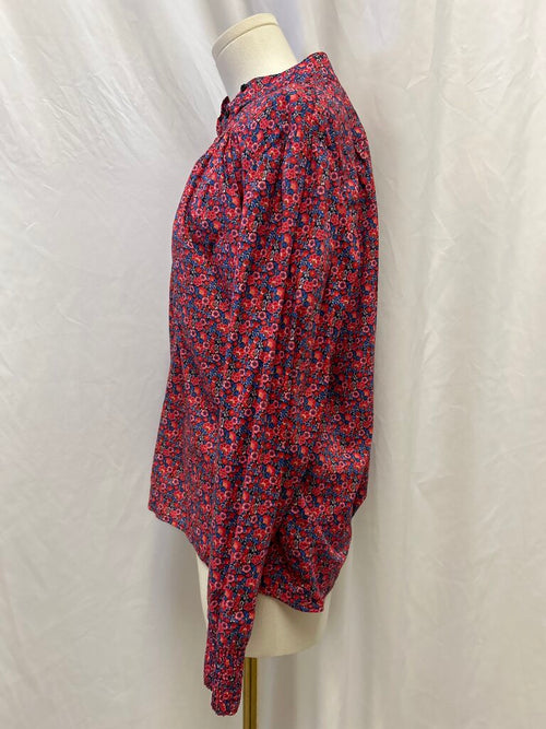 ba&sh Red Multi Poppy Blouse