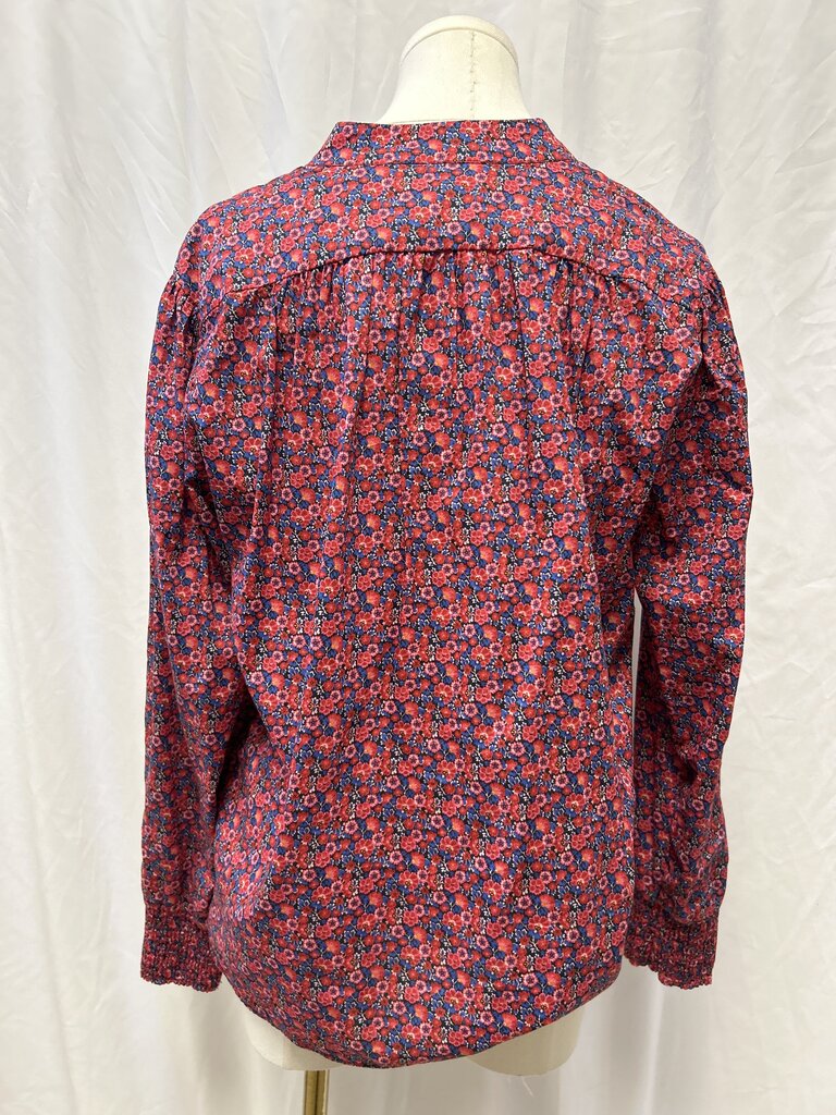 ba&sh Red Multi Poppy Blouse