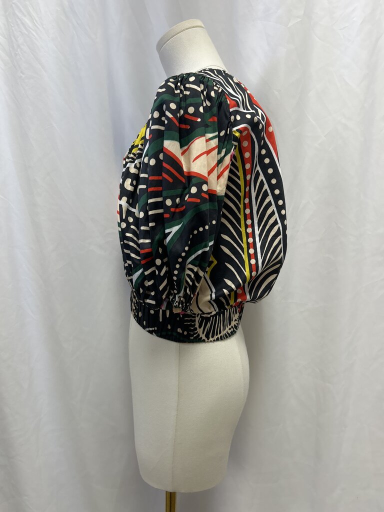 Figue Multi Fern Print Cropped Top