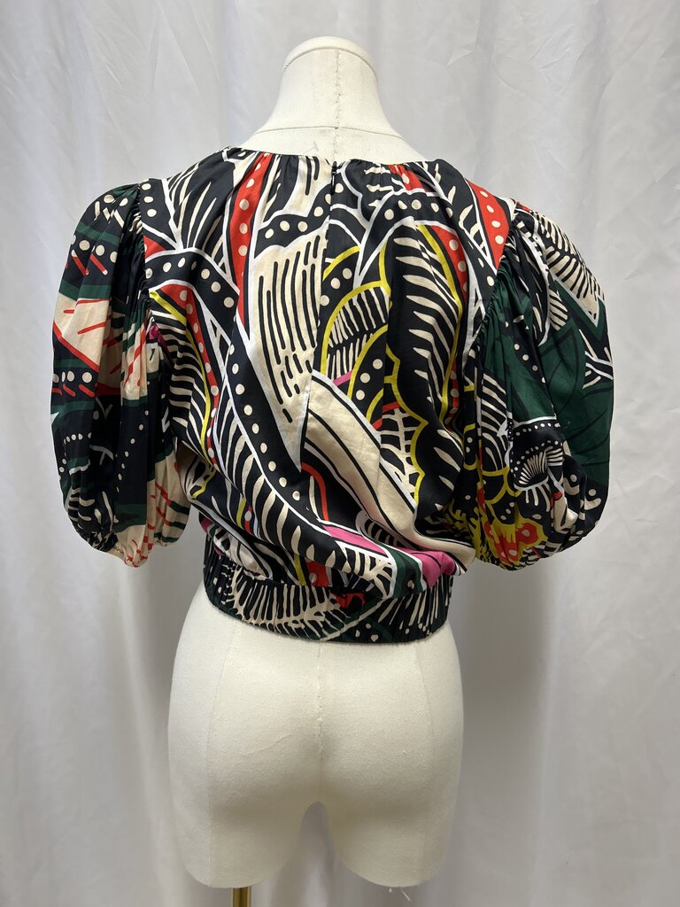 Figue Multi Fern Print Cropped Top