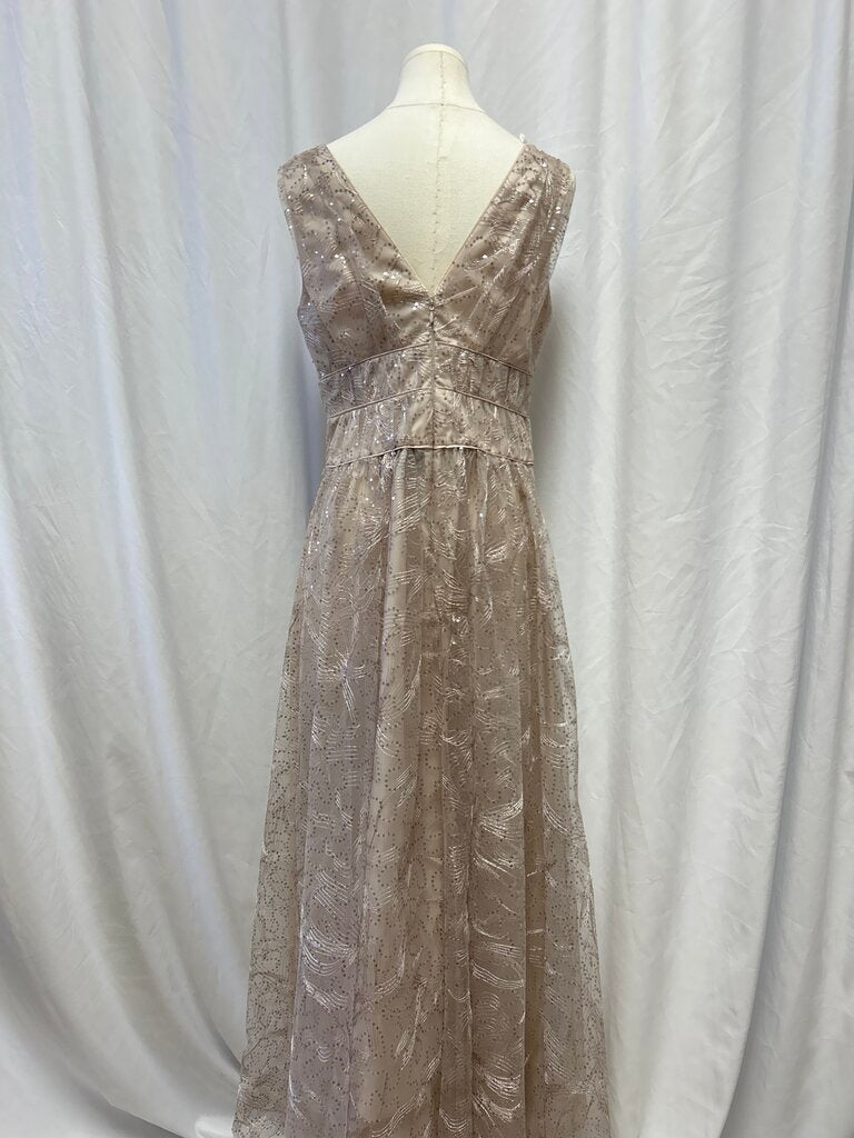 Donna Karan Beige Sequin Ball Gown NWT