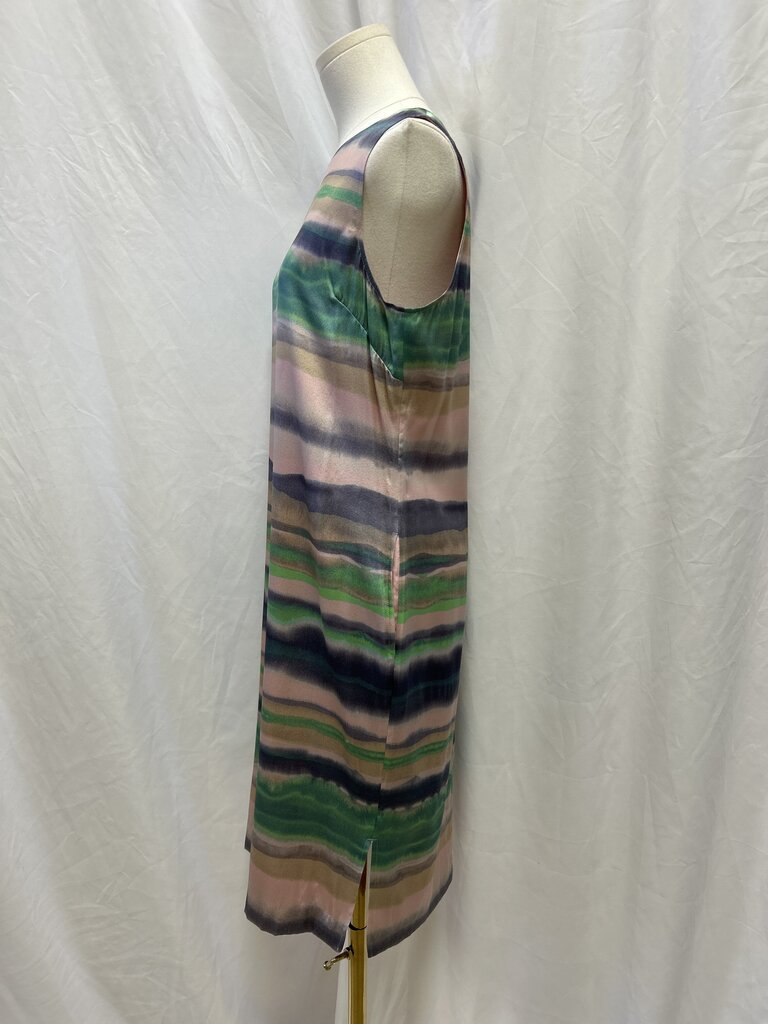 St John Watercolor Striped Sheath Dress