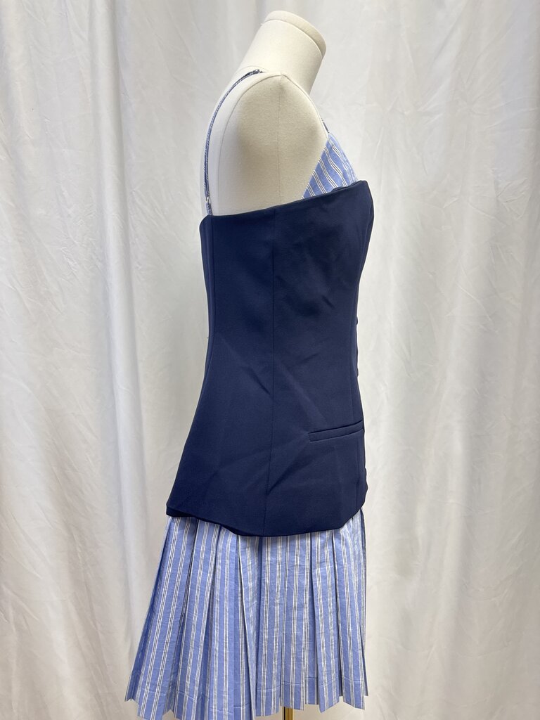 Maeve Navy Bustier Dress NWT