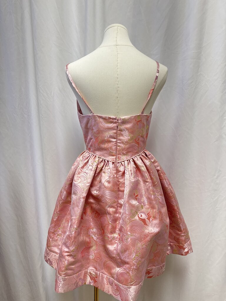 Markarian Pink Metallic Butterfly Mini Dress NWT