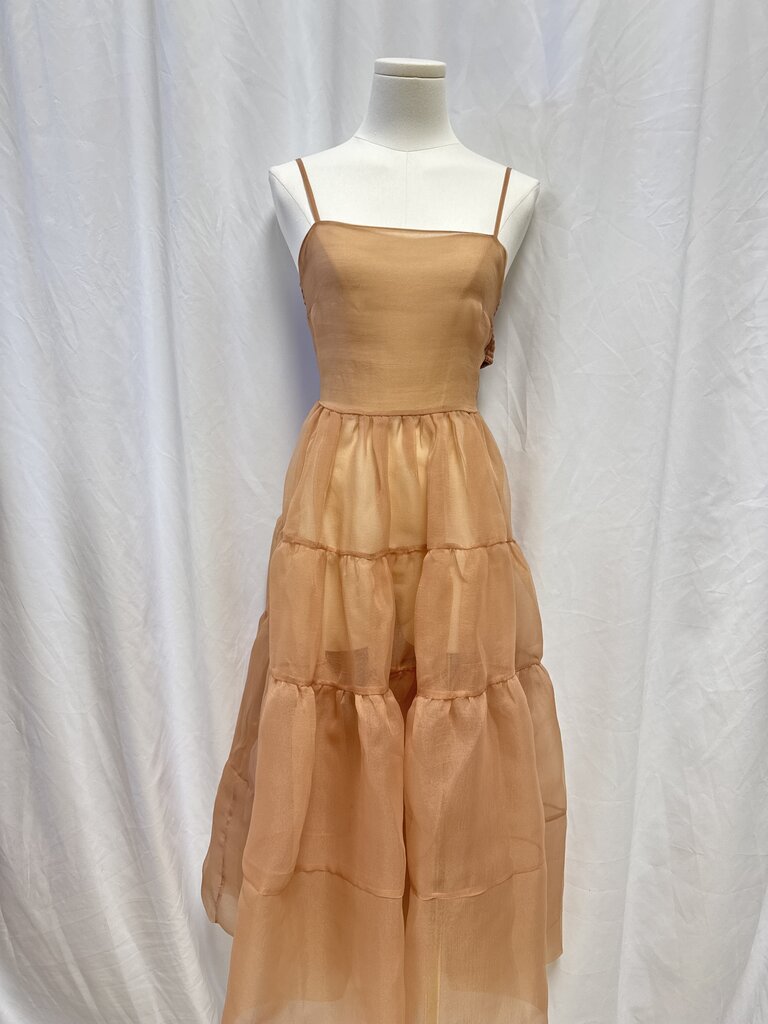 OhSevenDays Blush Sheer Maxi Dress