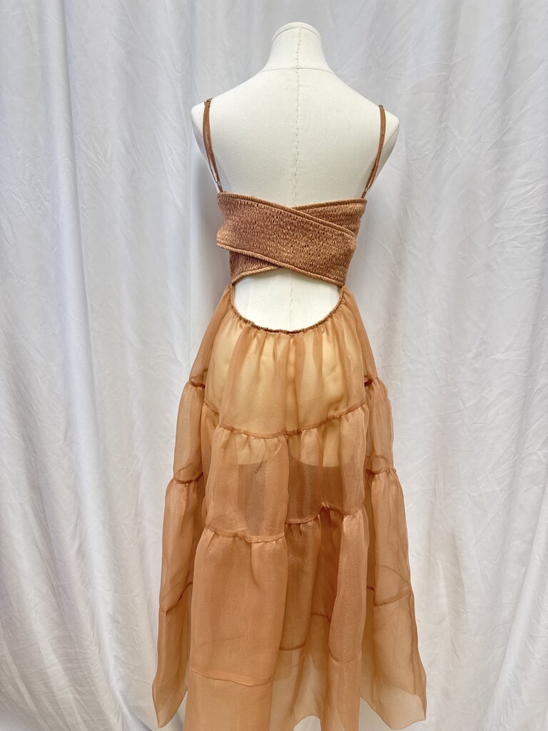 OhSevenDays Blush Sheer Maxi Dress