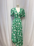 Mille Resort & Travel Green Floral Belted Dress