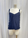 rag & bone Navy Button Tank