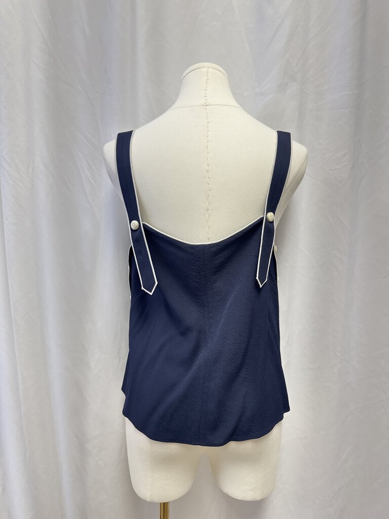 rag & bone Navy Button Tank