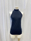 Enza Costa Black Mock Neck Sleeveless Top