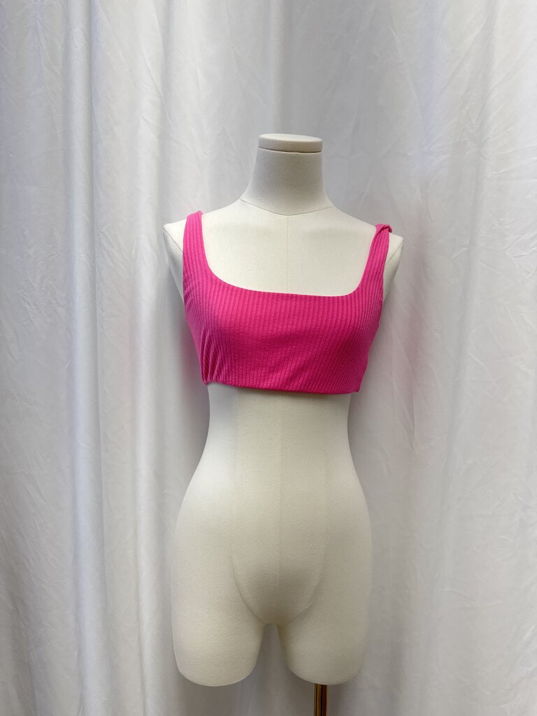 Show Me Your Mumu Pink Ribbed Bralette