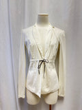 Brunello Cucinelli White Tie Front Top