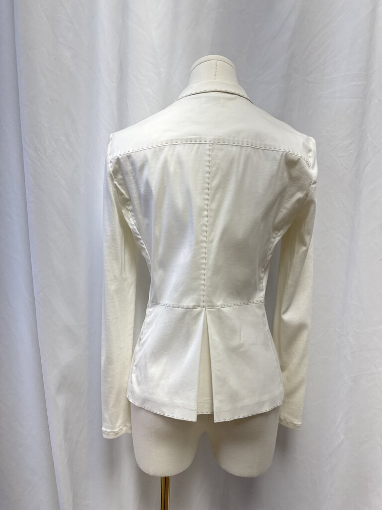 Brunello Cucinelli White Tie Front Top