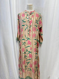 Natalie Martin Beige Striped and Floral Caftan