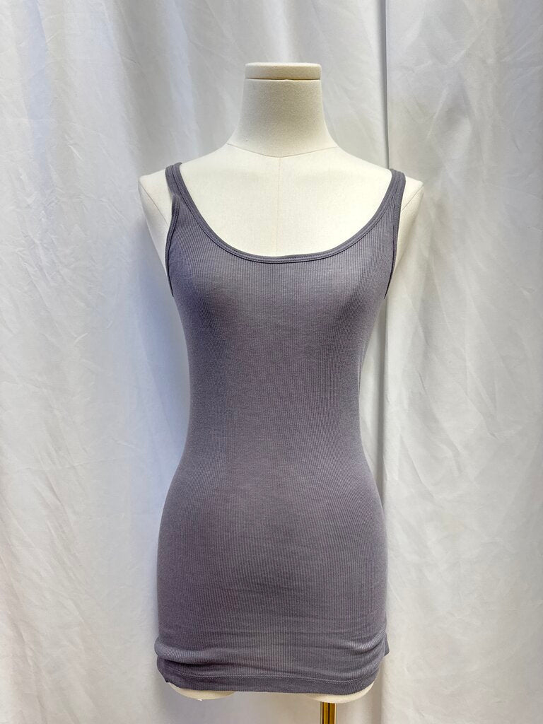 Vince Grey Ribbed Tank