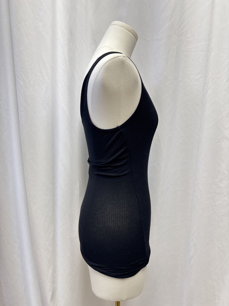 James Perse Black Ribbed Tank