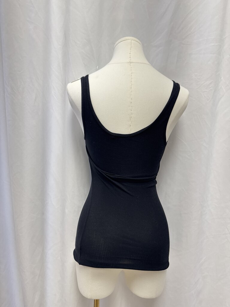 James Perse Black Ribbed Tank