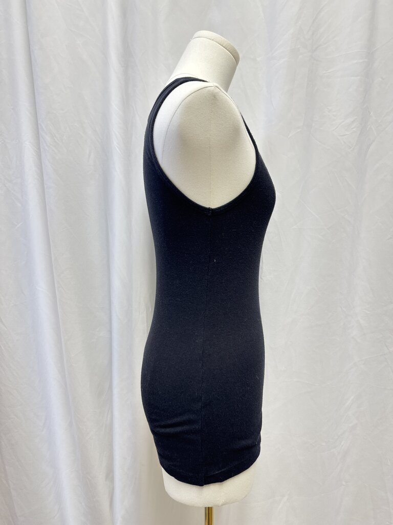 Vince Black Ribbed Tank