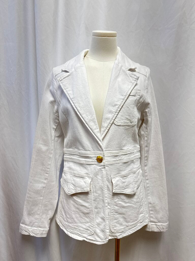 A.L.C. White Denim Blazer
