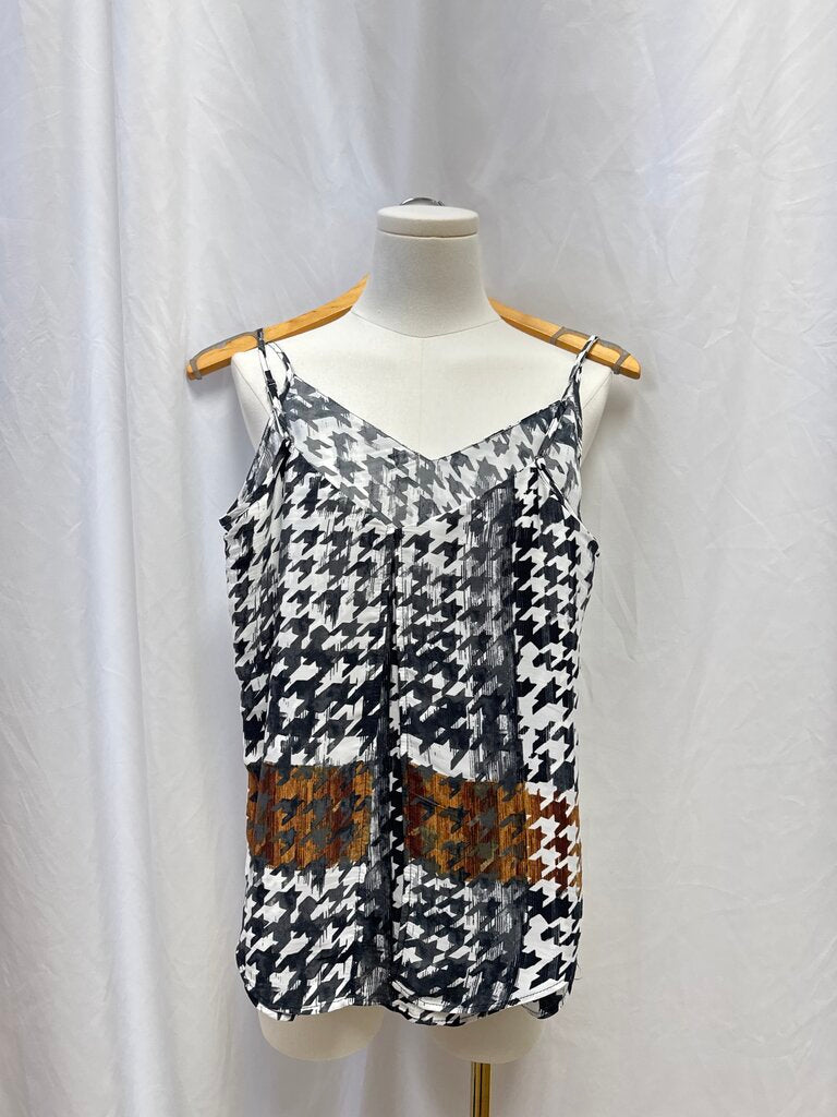 Brochu Walker Black and White Houndstooth Tank