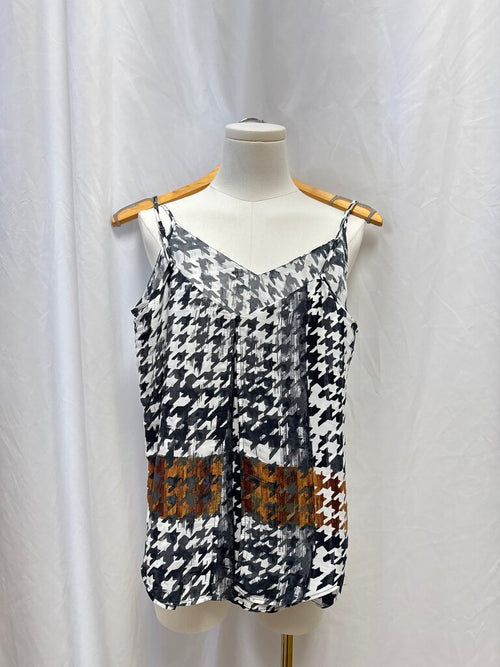 Brochu Walker Black and White Houndstooth Tank