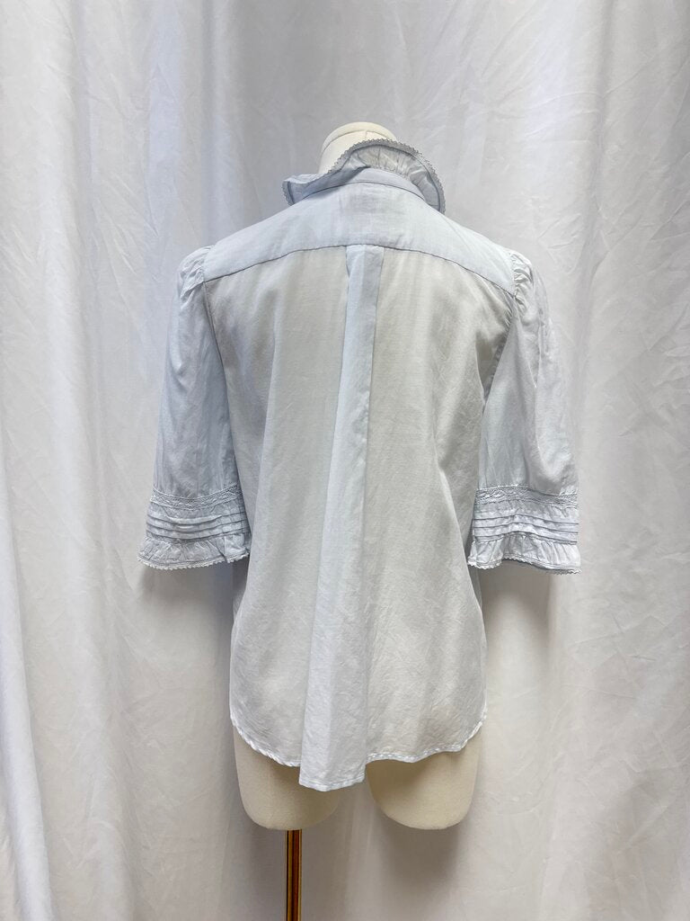 Zadig & Voltaire Light Blue Pin Tuck Blouse