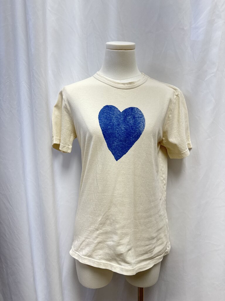 Imogene + Willie Ivory Blue Heart Tee