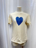 Imogene + Willie Ivory Blue Heart Tee