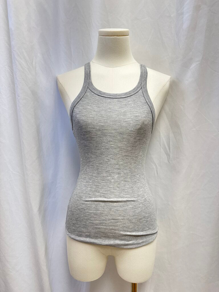 LNA Grey Ribbed Tank