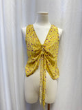 Favorite Daughter Yellow Floral Prairie Top NWT